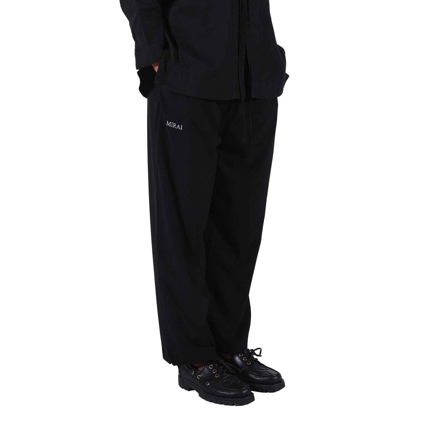 Straight Crease Pants - Black